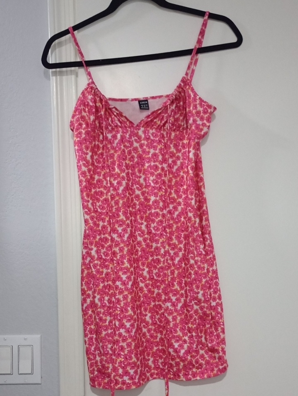 SHEIN Pink Floral Mini Dress